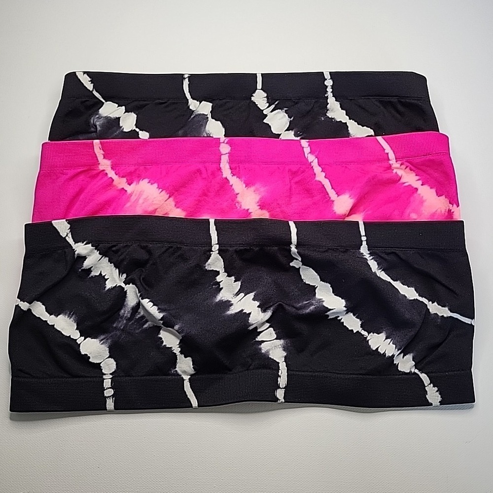 Lot Of 3: Y2K PINK Victorias Secret Size Small Bandeau Lounge Bralette Tie Dye‎